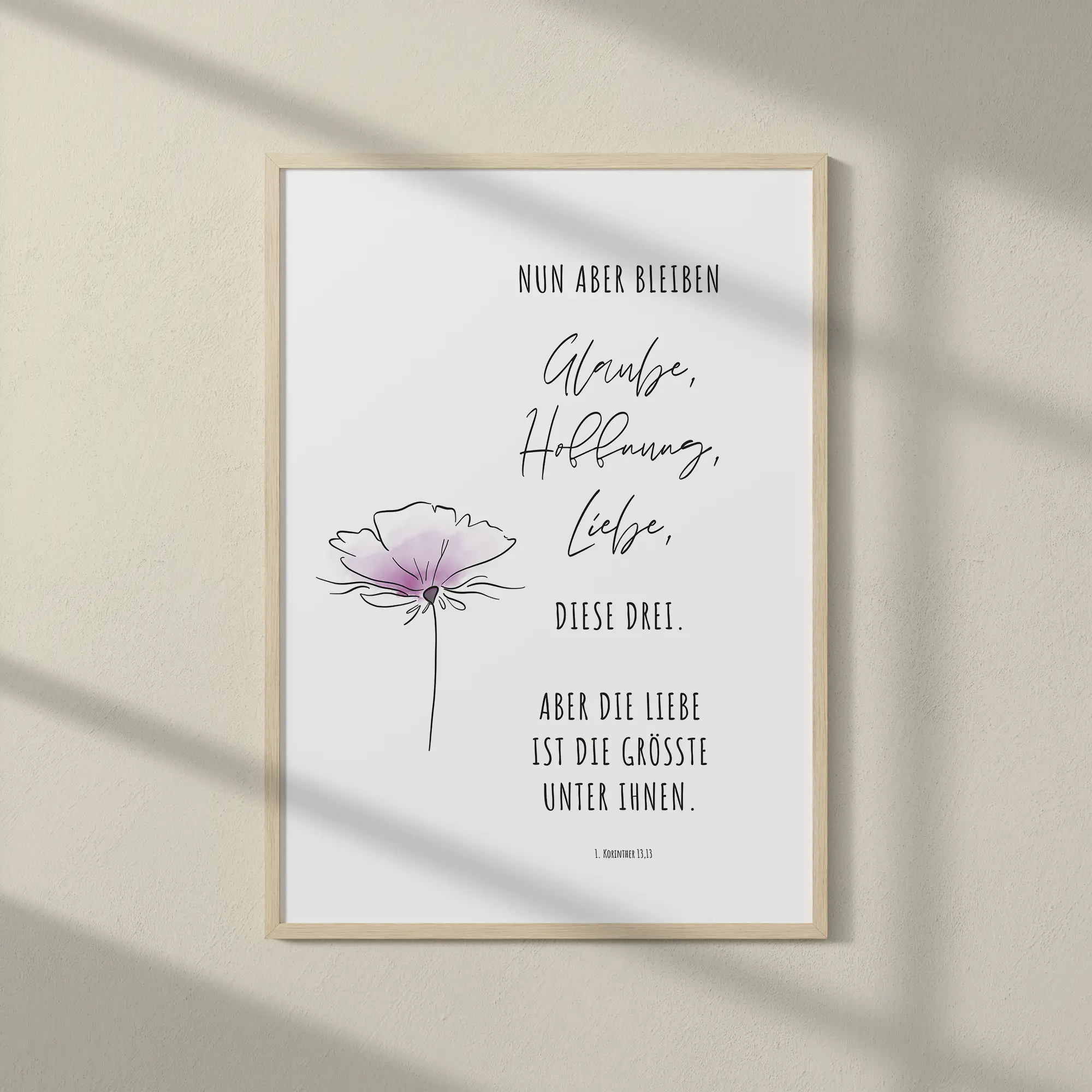 Christliches Poster "Glaube Hoffnung Liebe"