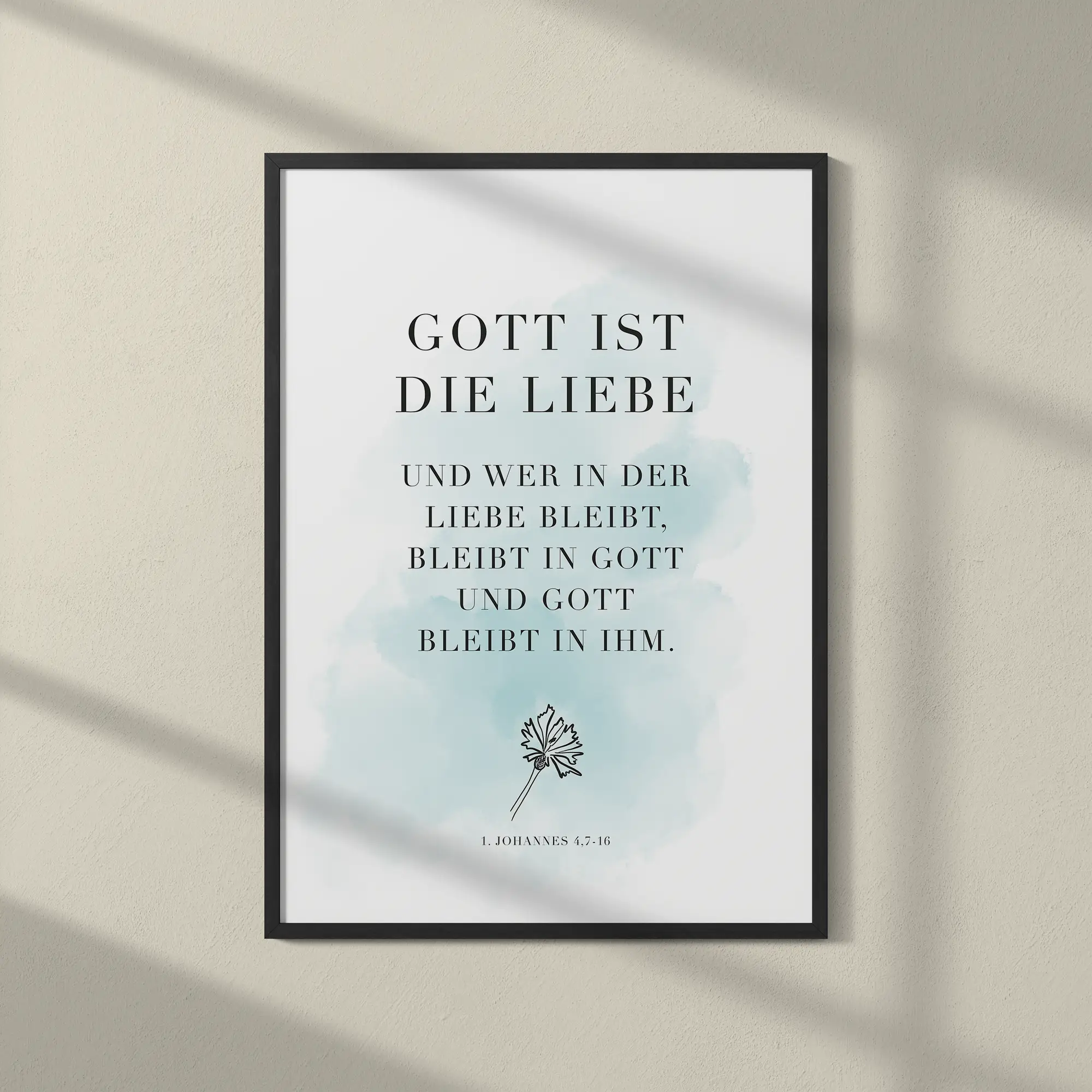 Poster "Gott ist die Liebe" für christliche Papeterie