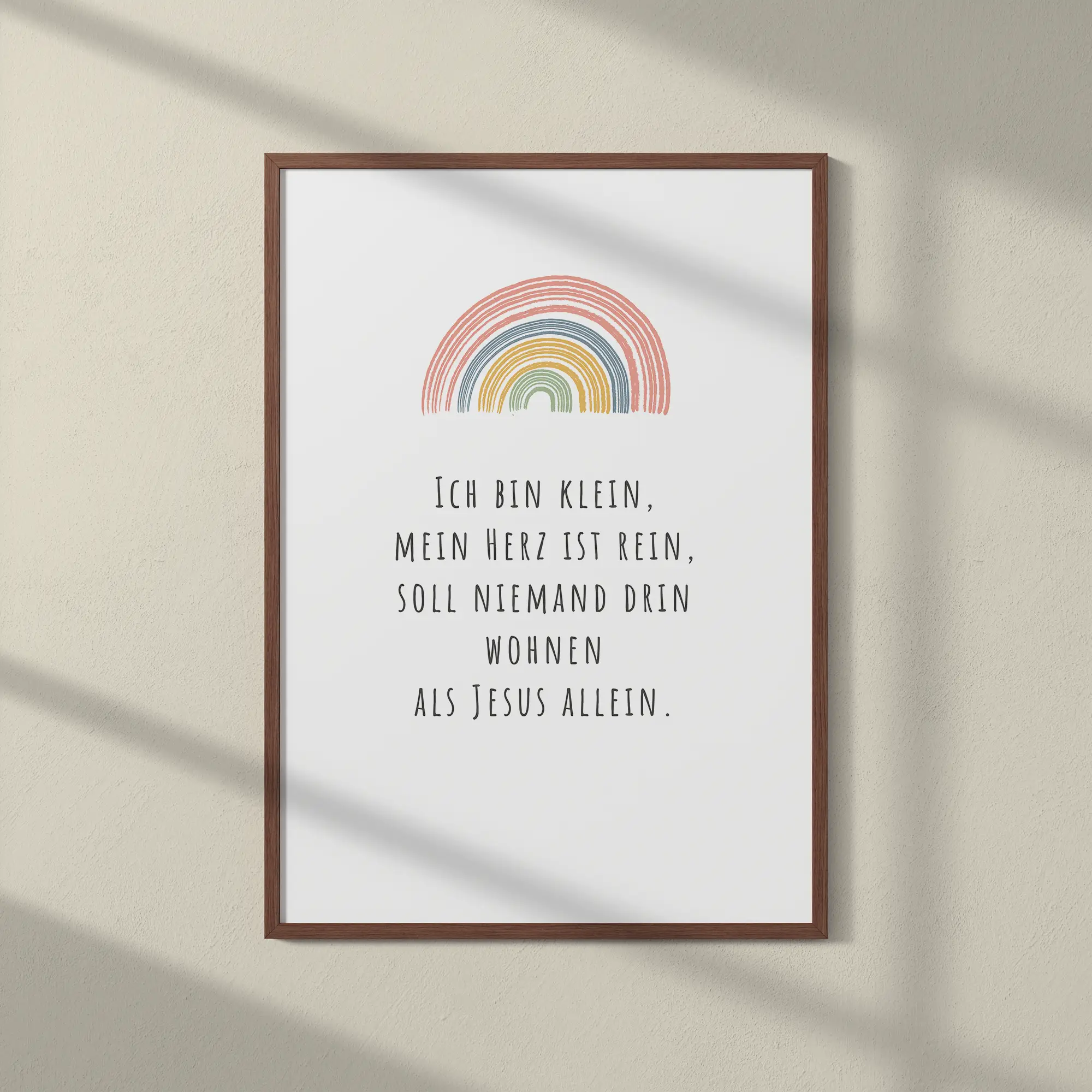 Poster "Mein Herz ist rein" Christliche Karten und Poster