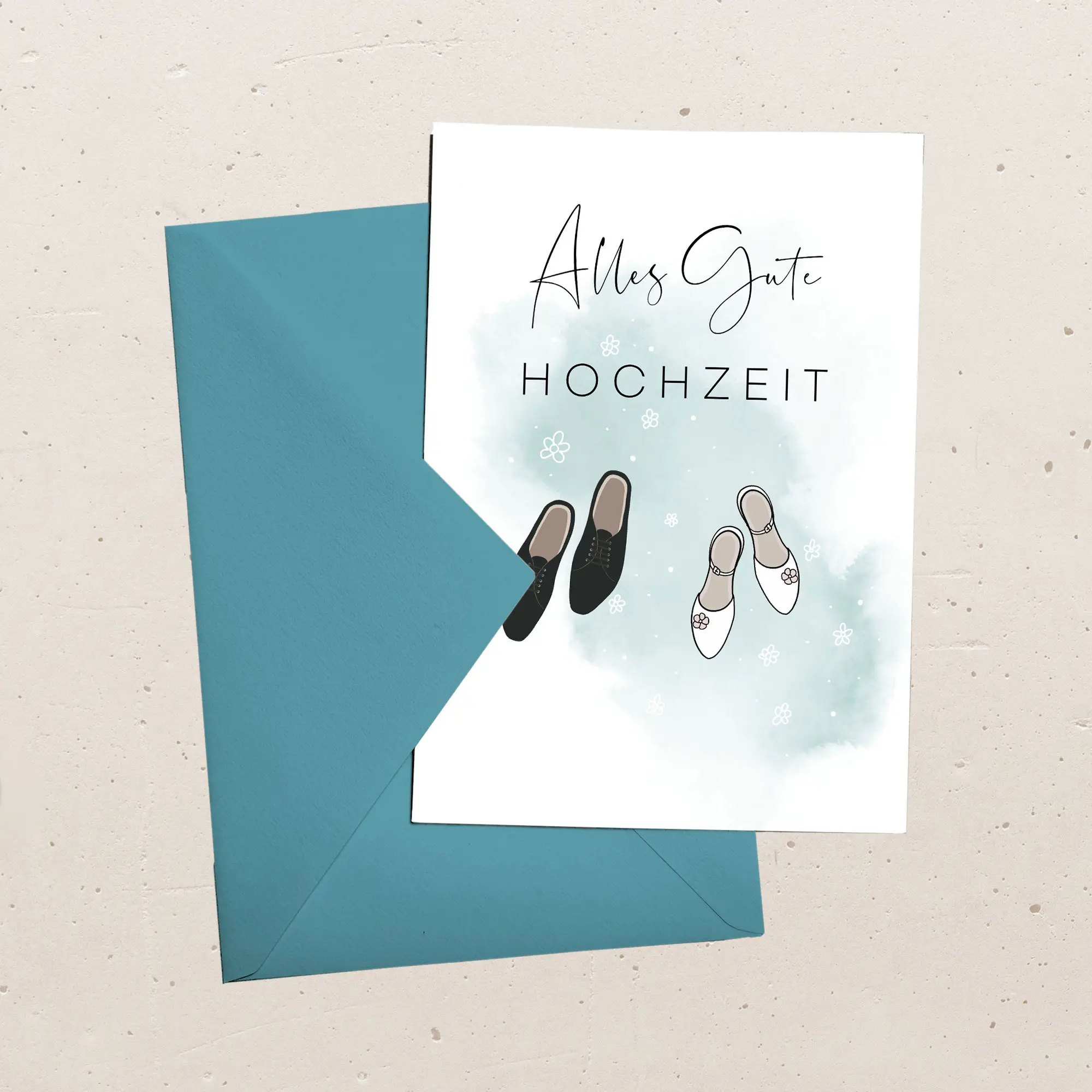 Karte zur Hochzeit "Schuhe"
